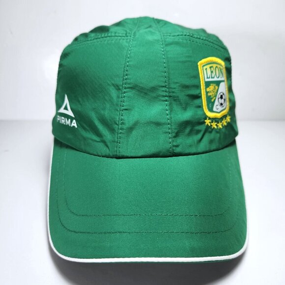 Pirma Hat Cap Leon Mexico FC Soccer Logo Hook & Loop Green Breathable Cycling - Picture 2 of 13